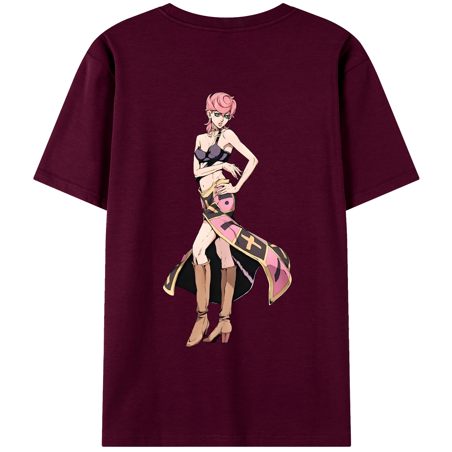 （画像用） ジョジョの奇妙な冒険 トリッシュ?ウナ JoJo's Bizarre Adventure Trish Una レディース半袖Tシャツ(バックプリント)